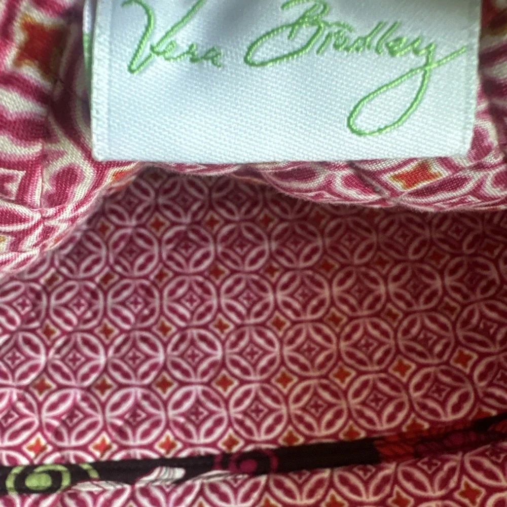 Vera Bradley Floral Quilted Multicolor Laptop Bag Women Large Zip Outer Pockets